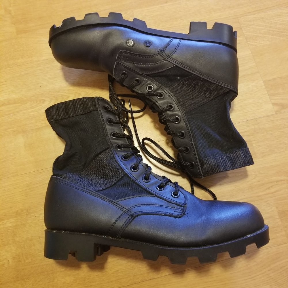 Rothco 9R Black Military Combat Boots Lace‎ Up Moto Grunge High Top